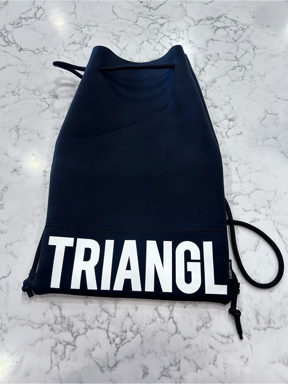 Triangl Bikini Black Neoprene Drawstring Beach Bag